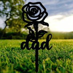 image-CIFbuy Elegant Waterproof Rose Memorial Stake Cemetery Decor Garden Stone Headstone Accent(TikTok, pick-up service)