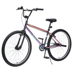 image-26 Inch Freestyle Bike for Teens, Steel Frame Single-Speed Bicycle with 2 Pegs , Front Caliper Brake and Rear V Brake, Bicycle for Boys and Girls Ages 14+