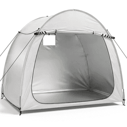image-Bicycle Storage Shed 6.8x4.9FT Light Gray Arched 210D Oxford