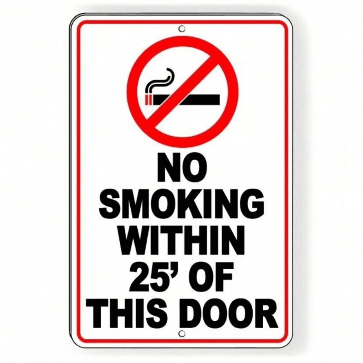 image-Vintage Metal No Smoking Zone Decorative Sign 25 Ft - 8x12"
