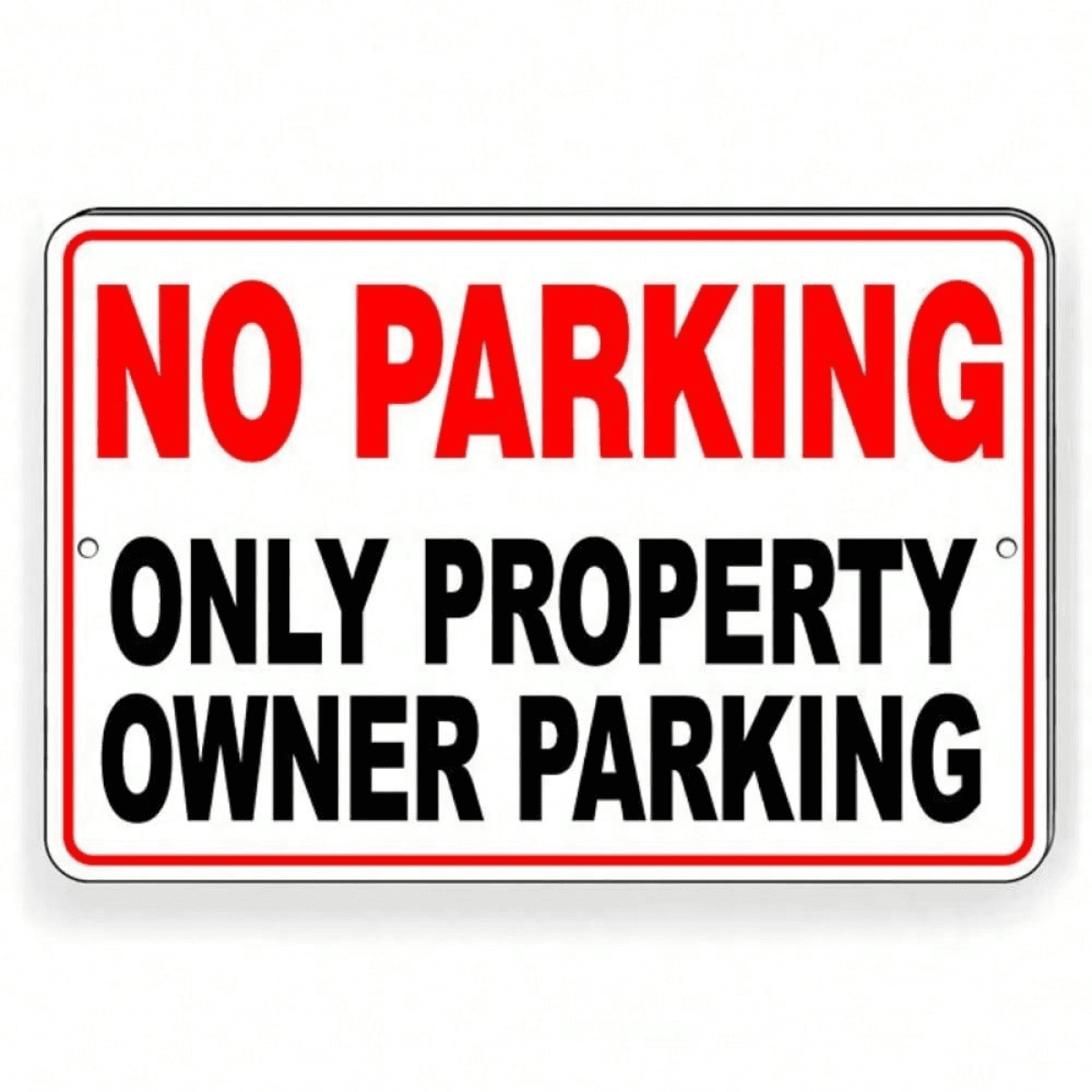 image-Vintage Metal Scrollwork Parking Warning Sign, 8x12"