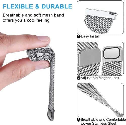 image-20MM 22MM Stainless Steel Band for Samsung Galaxy Watch & Amazfit GTS