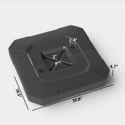 image-2 Pcs Umbrella Base Weight Plates - Black HDPE