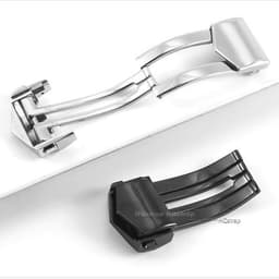 image-18mm 20mm Watchband Buckles for TAG Heuer Solid Stainless Steel Folding Clasps Silicone Leather Strap Clasp Watch Accessories