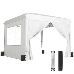 image-Pop Up Canopy Tent - 10x10 ft, UPF50+ Sun Protection, Tool-Free Setup