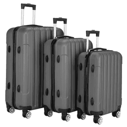 image-3-in-1 Large Capacity Travel Suitcase Set - Dark Gray 20"/24"/28"
