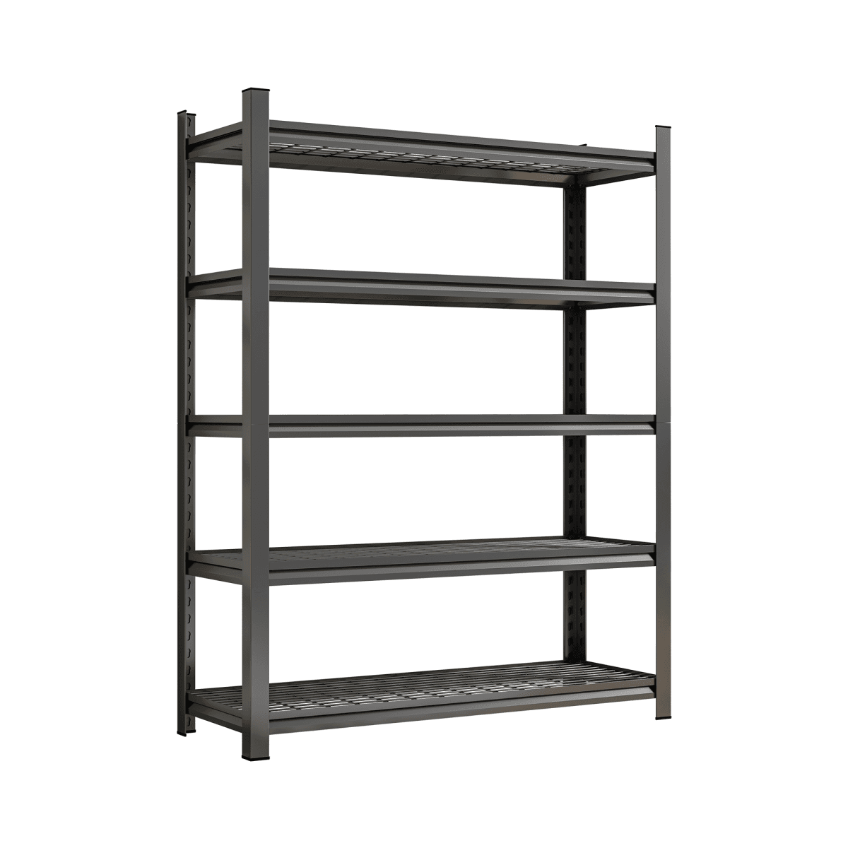 image-Garage Five Story Shelf, Capable Of Accommodating 2500 LBS, Adjustable Metal Shelf, Black, Requires Assembly, 71.2 "H x 47.24"L x 23.62 "D