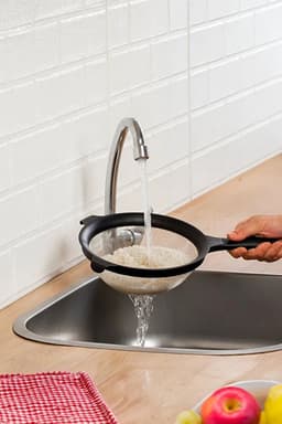 image-3-Piece Clip On Pot Strainer Set Stainless Steel Mesh Sieves