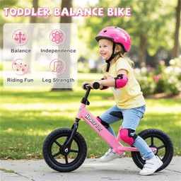 image-Toddler Balance Bike 2-5 Years 11" Pink