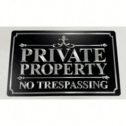 image-CIFbuy Metal Weatherproof No Trespassing Sign 12x8" Reflective