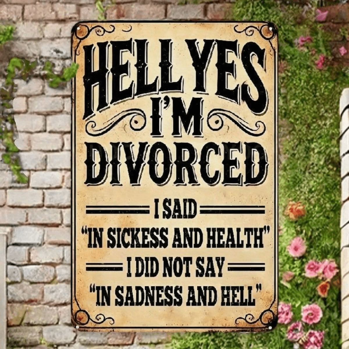 image-Vintage Rustic Aluminum Sign, 8x12 Inch (20.3x30.5cm) - Durable, Unique Decor
