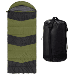 image-Heated Rectangular Sleeping Bag, Lightweight USB Heating, Waterproof Backpacking Bag, Green