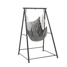 image-Hammock Chair Stand with Swing - Black 71"