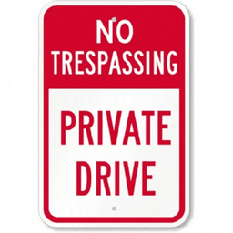 image-CIFbuy Weatherproof No Trespassing Sign - Durable Metal - 8"x12"