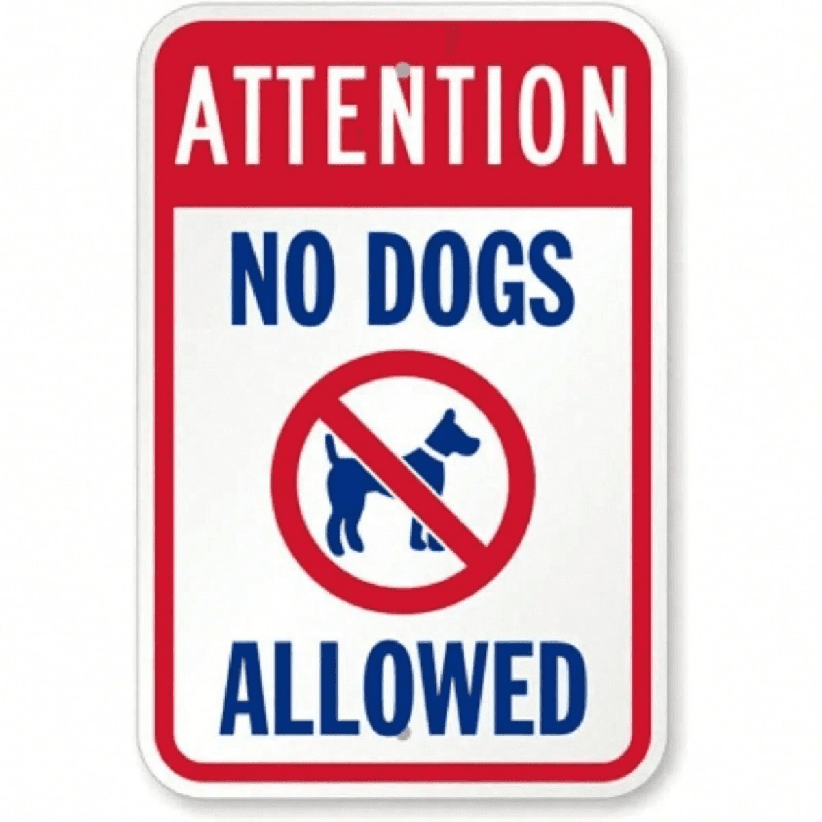 image-Durable Metal No Dogs Allowed Outdoor Sign - 8x12"