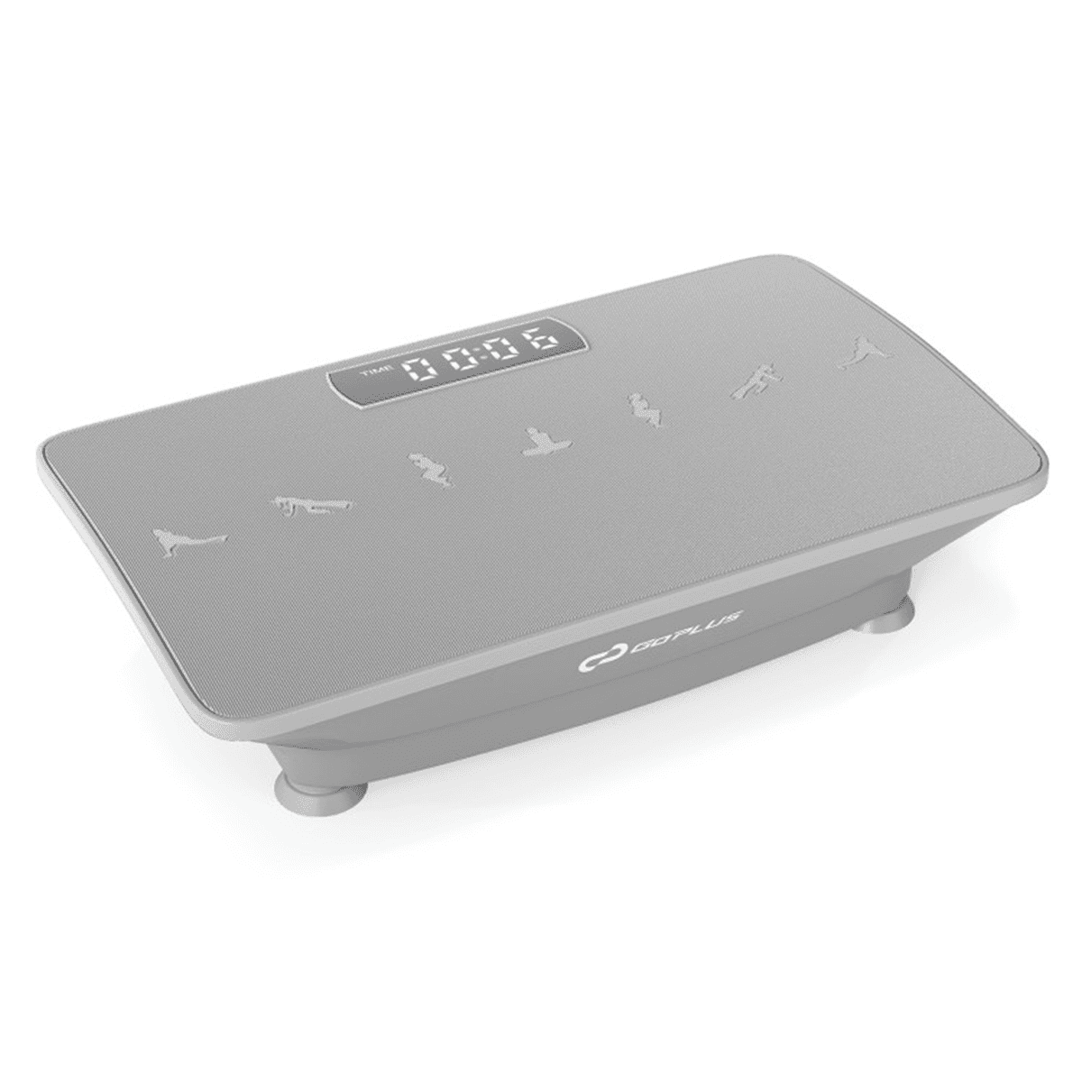 image-Vibration Plate Exercise Machine - Gray, 10 Speeds, Music, 440LBS Capacity