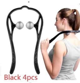 image-Plastic Pressure Point Therapy Neck Massageador Massagem Relieve Hand Roller Neck Massager For Neck Shoulder Trigger Point