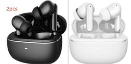 image-Wireless Bluetooth Noise Reduction In-ear Headphones - White/Black ANC