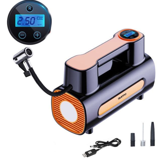 image-Tire Inflator 12V DC Portable Compressor Electric DC Auto Tire Pumps For Car Tires