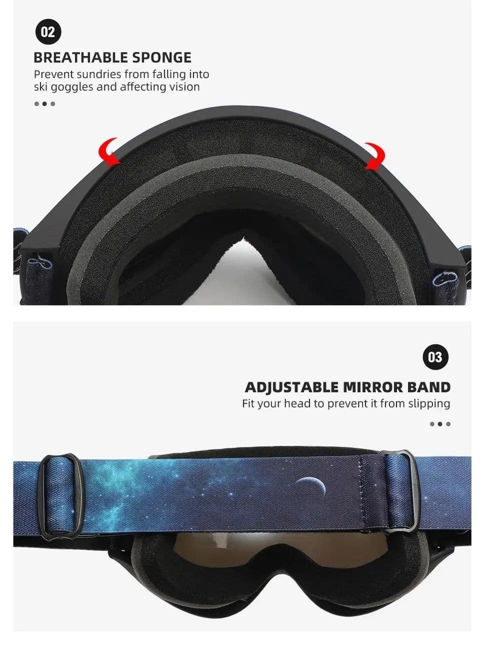 image-Skiing Goggles Windproof Cycling Motorcycle Goggles Winter Anti-Fog Snowboard Ski Glasses Ski Mask Tactical Goggle Sunglasses
