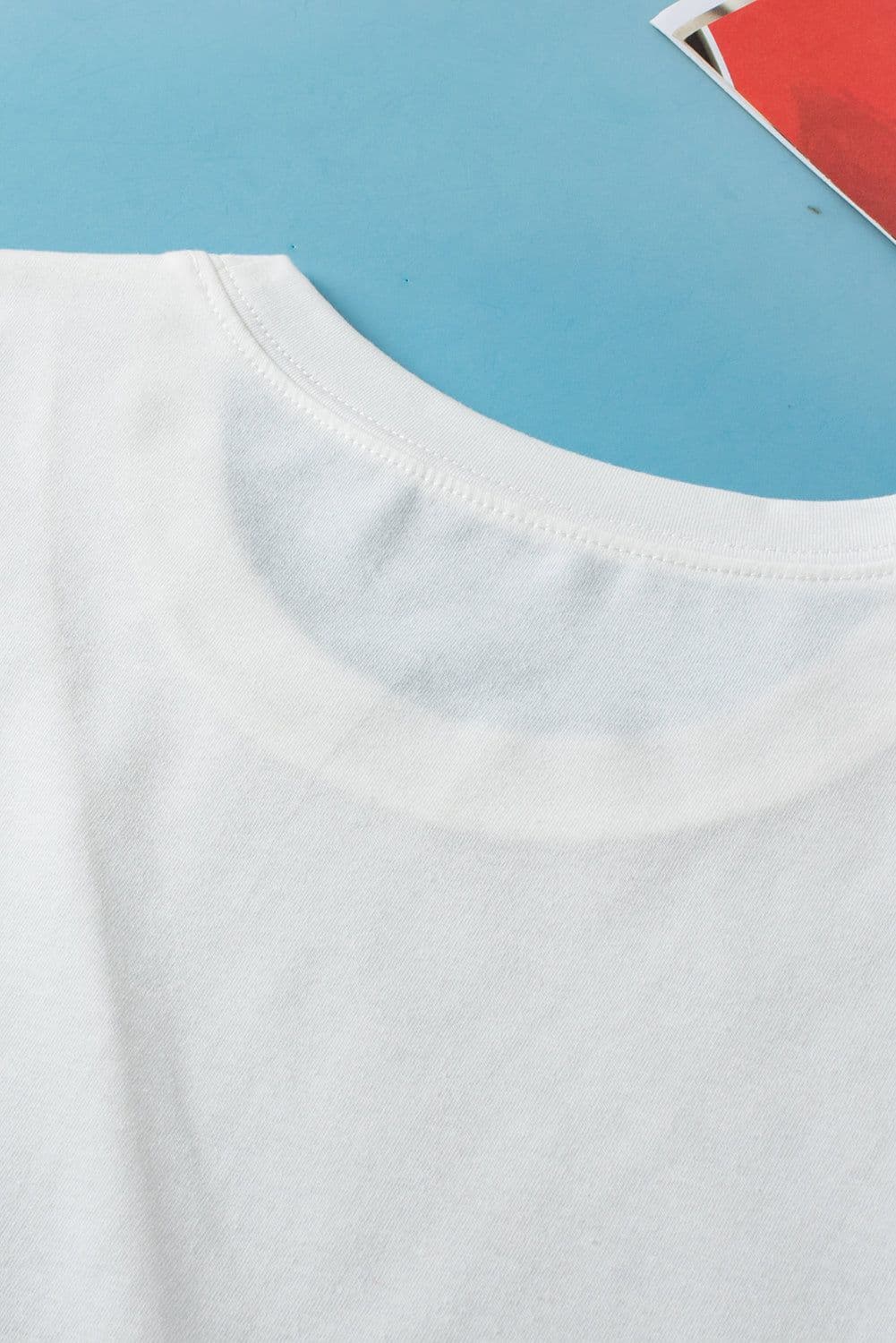 image-White Crew Neck Pleated Tank Top