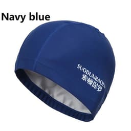 image-Waterproof PU Fabric Swim Cap Swimming Pool Accessories Water Sport Protect Ear Long Hair Bath Hat Plus Size for Men Women Adult