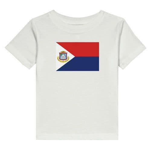 image-Drapeau de Saint-Martin - T-shirt en jersey de coton pour enfant |