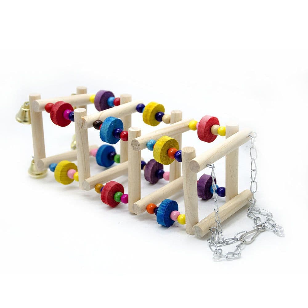 image-Parakeet Bird Toy Amusement Park Swing Stand