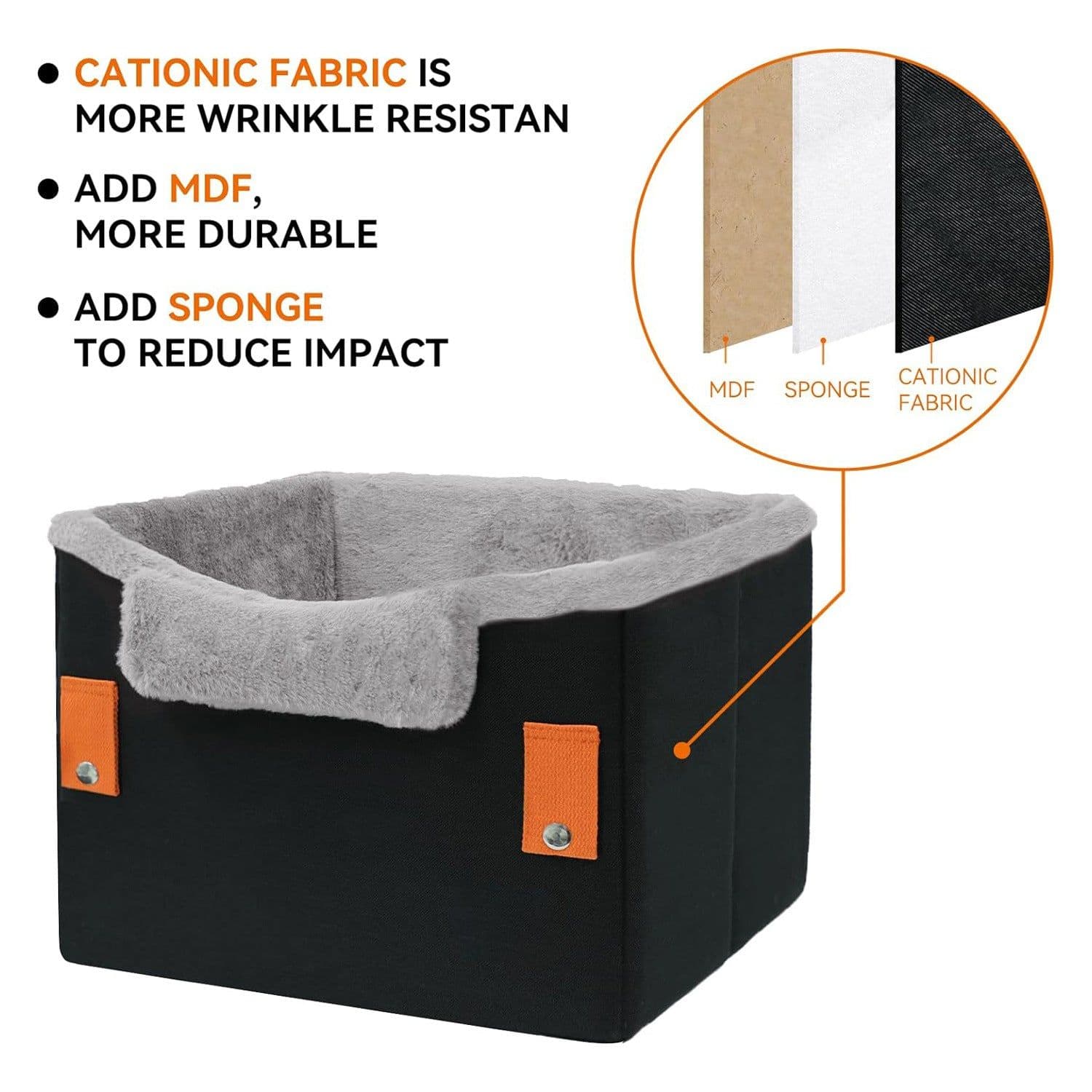 image-Portable Small Dog Car Seat Dog Booster Seat For Car With Clip-On Safety Leash Perfect For Small Pets Pet Products