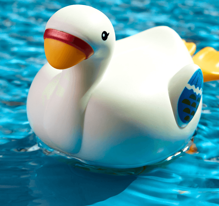 image-Baby Bath Toys Cute Cartoon Goose Dolphin Swimming Wind-up Clockwork