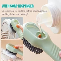 image-Multifunctional Soft-bristled Shoe Brush Long Handle Brush Automatic Liquid Adding Shoe Clothing Board Brush Cleaning Tool