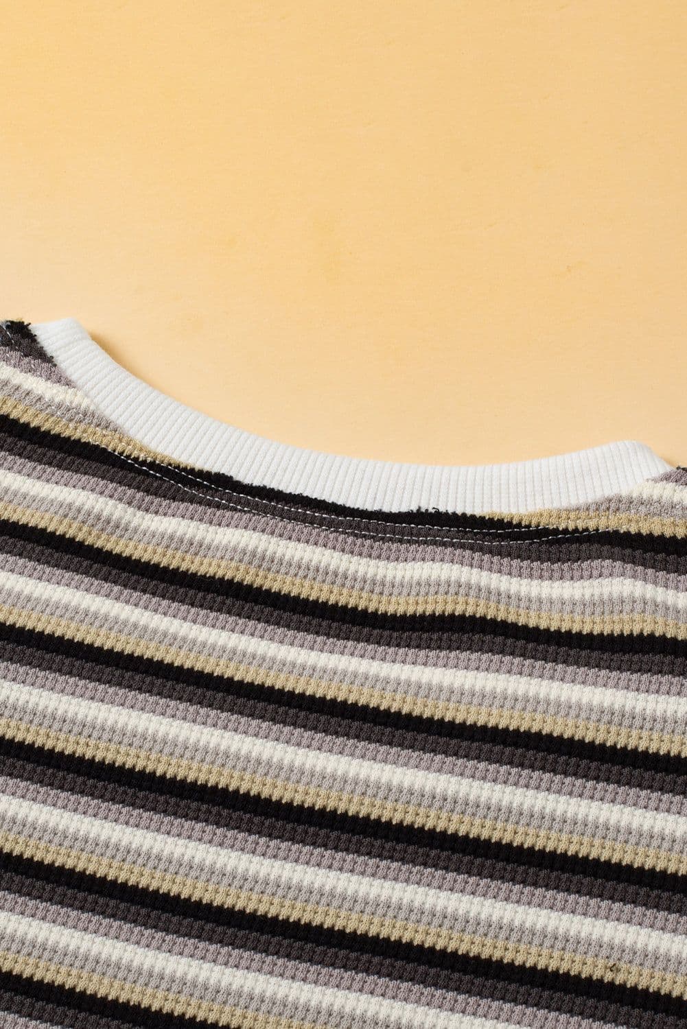 image-Pink Stripe Rainbow Tee Wide Leg Pants Set