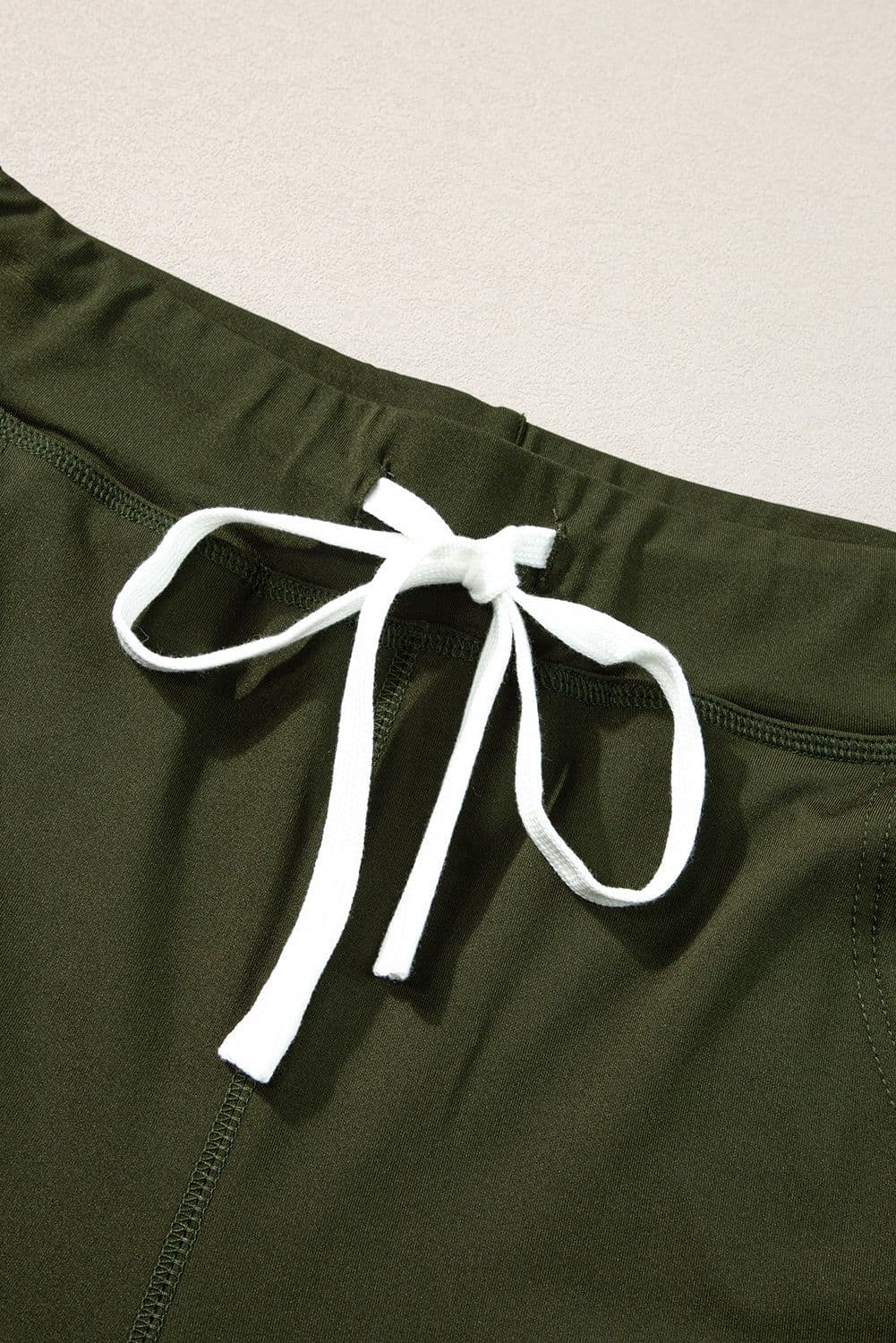 image-Black Drawstring Waist Pocketed Joggers