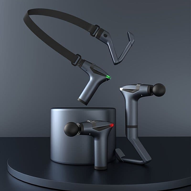 image-Multi-Functional Electric Deep Tissue Massager Gun - Gray