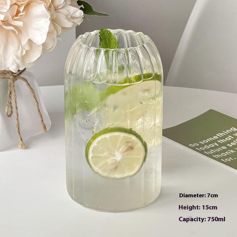 image-Glass Borosilicate Water Cup Transparent Coffee Cup