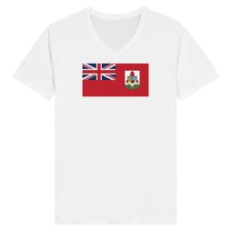 image-Drapeau des Bermudes - T-shirt unisexe premium col en V