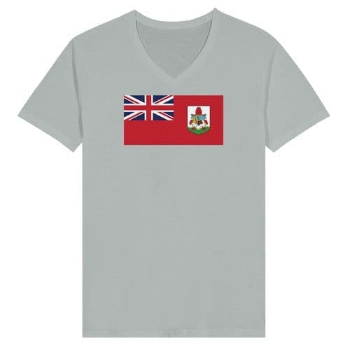 image-Drapeau des Bermudes - T-shirt unisexe premium col en V