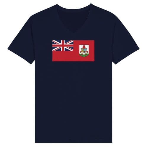 image-Drapeau des Bermudes - T-shirt unisexe premium col en V