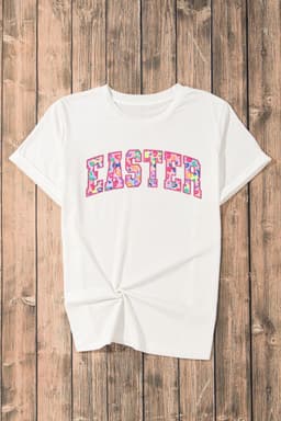 image-White Leopard Easter Letter Graphic Tee