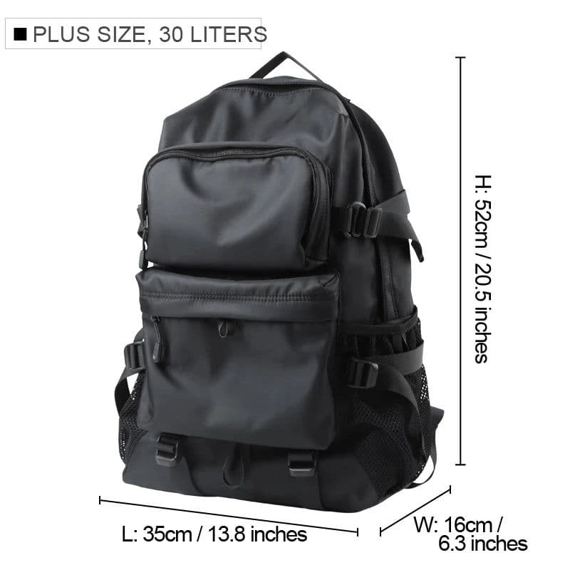 image-Men Fashion Personalized Travel Backpack Light Weight Large Space 17inch Laptop Bag Teenage Outdoor Waterproof School Bag