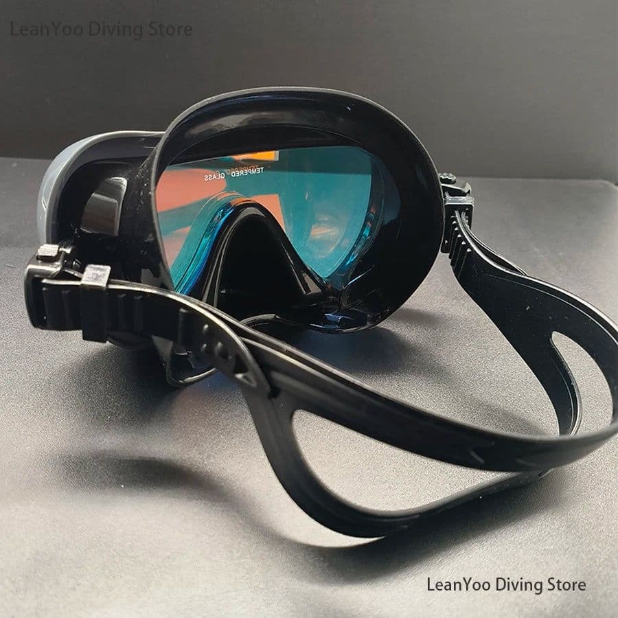 image-New Water Sports Adult Scuba Swimming Mask with Mirror Coating Lens UV Protection Mask Diving For Man Women