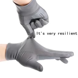 image-Ice Silk Non-Slip Motorcycle Racing Gloves Breathable Outdoor Sports Riding Touch Screen Gloves Thin Anti-UV Protective Gear