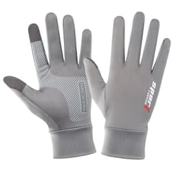 image-Ice Silk Non-Slip Motorcycle Racing Gloves Breathable Outdoor Sports Riding Touch Screen Gloves Thin Anti-UV Protective Gear