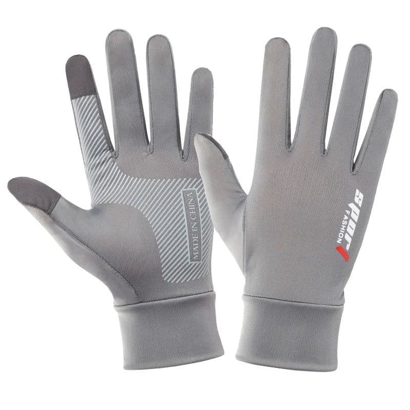 image-Ice Silk Non-Slip Motorcycle Racing Gloves Breathable Outdoor Sports Riding Touch Screen Gloves Thin Anti-UV Protective Gear