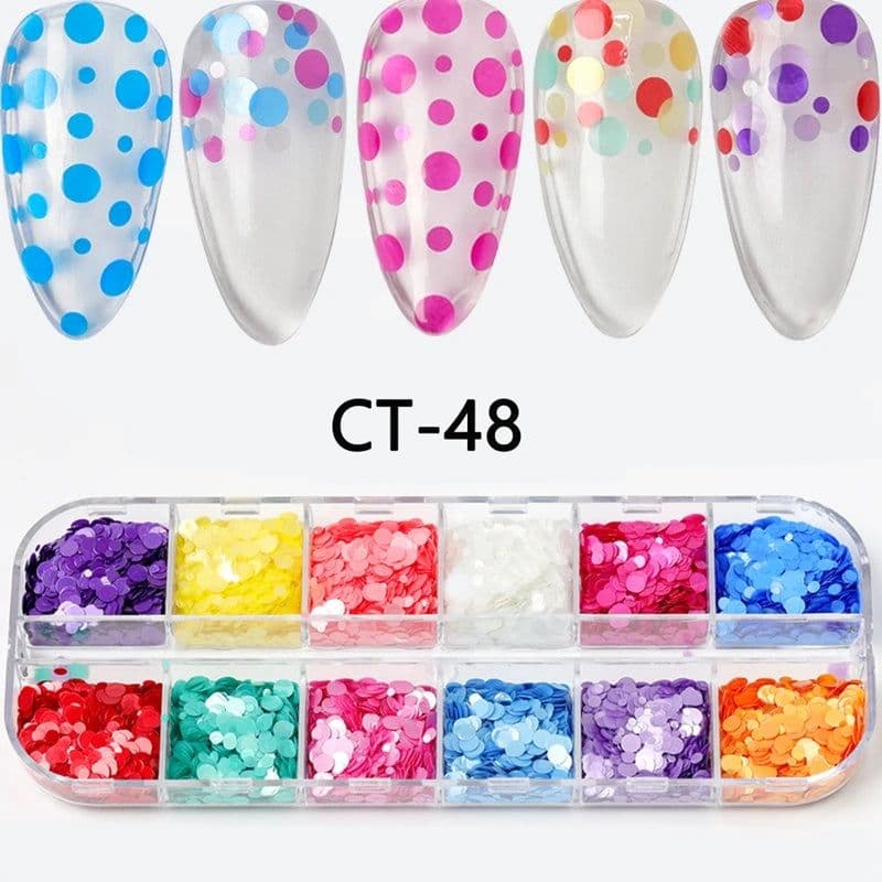 image-12 Colors Nails Abalone Shell Fragments Texture Natural Sea Shell 3d Glitter Nail Art Decoration Powder Sequins Beauty Tools