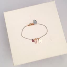 image-Number Bracelet with Heart and Lucky Charms.