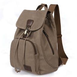 image-Trendy Retro Canvas Backpack, Rose Red, 20-35L, Unisex, Wear-Resistant