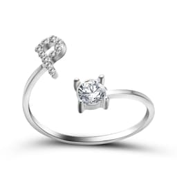 image-New Design Adjustable 26 Initial Letter Ring Fashion Jewelry For Women Simple Elegant Jewelry