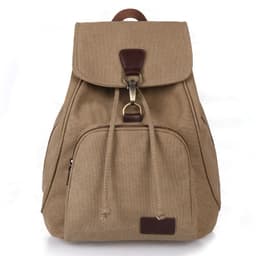 image-Trendy Retro Canvas Backpack, Rose Red, 20-35L, Unisex, Wear-Resistant