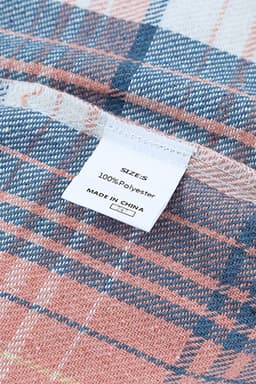 image-Shacket with Pink/Black Plaid Flap Pockets - Chic Style, Loose Fit (65 characters)